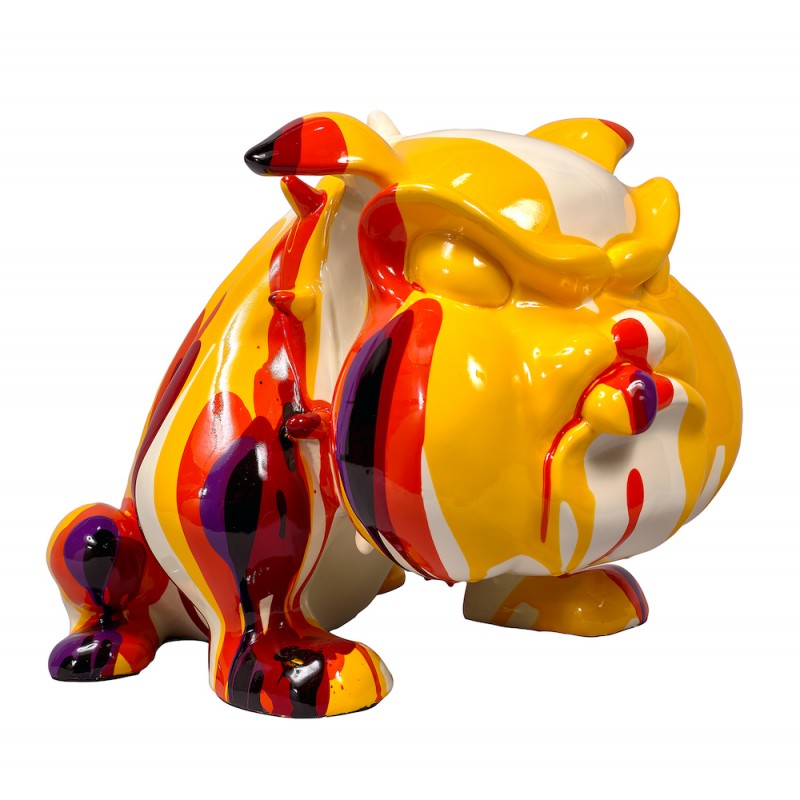 Escultura estatuaria diseño decorativo CHIEN CARTOON (H27) (Multicolor)