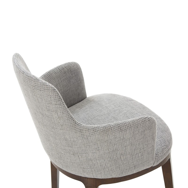 Chair 57X54X83 Wood Brown Fabric Grey - image 50429