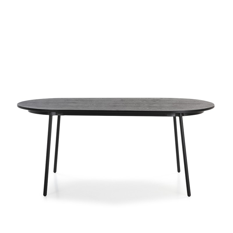 Table à Manger design 180x90x76 Bois Métal Noir - image 50454
