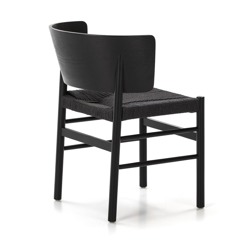 Chair 52X56X75 Wood Rope Black - image 50472