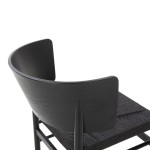 Chair 52X56X75 Wood Rope Black