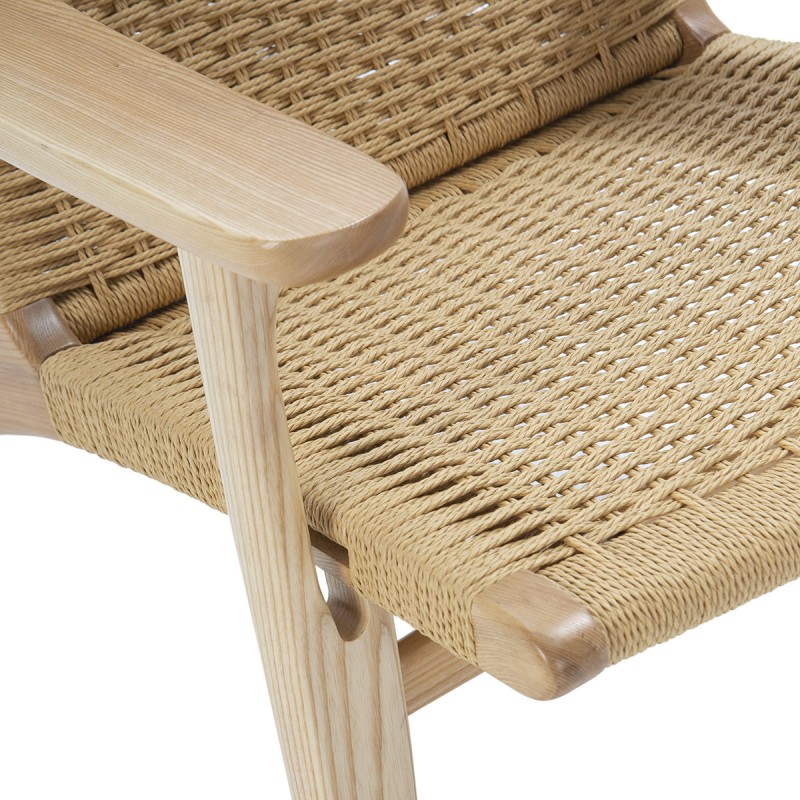 Armchair 70X74X74 Wood Rope Natural - image 50492