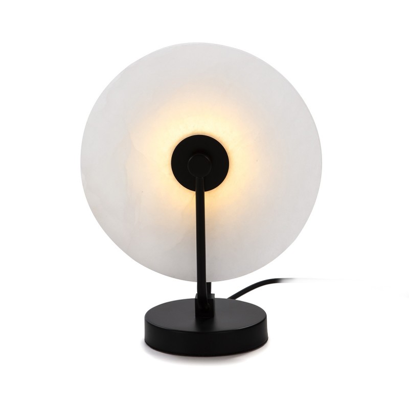 Table Lamp 25X13X32 Marble White Metal Black - image 50575