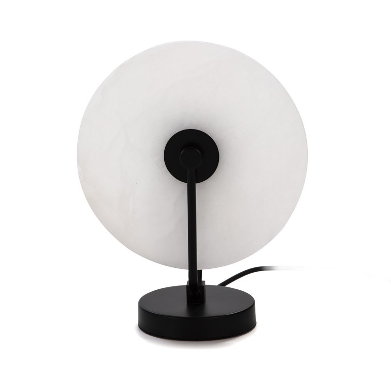 Table Lamp 25X13X32 Marble White Metal Black - image 50576