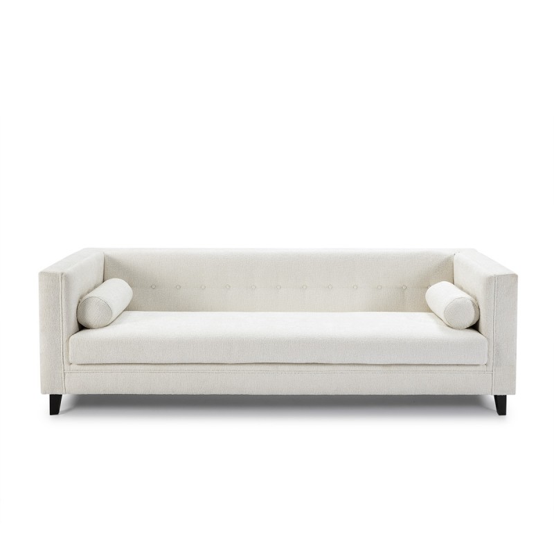 Sofa 4 Seats 240X95X70 Fabric White - image 50615