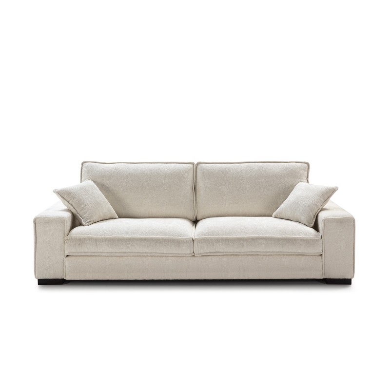Straight Sofa 4 Seats 266X97X94 Fabric Greige - image 50621