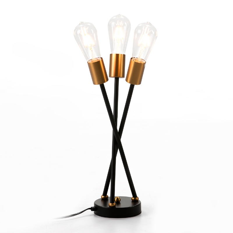 Table Lamp 20X20X45 Metal Black Golden