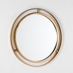 Mirror 61X3X61 Glass Metal Golden