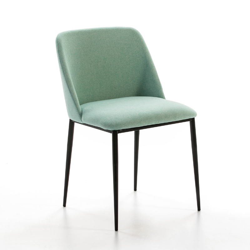 Chair 56X52X77 Metal Black Fabric Green - image 50718