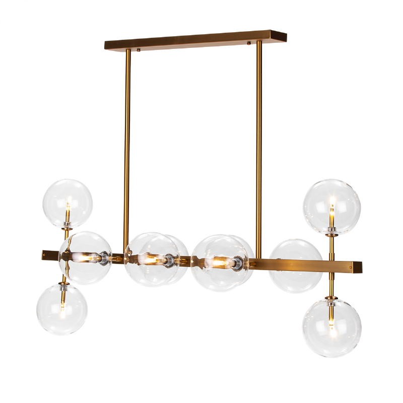 Hanging Lamp 110X45X86 Glass Metal Golden - image 50762