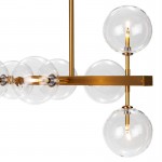 Hanging Lamp 110X45X86 Glass Metal Golden