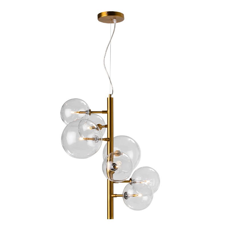 Hanging Lamp 57X57X125 Glass Metal Golden - image 50768