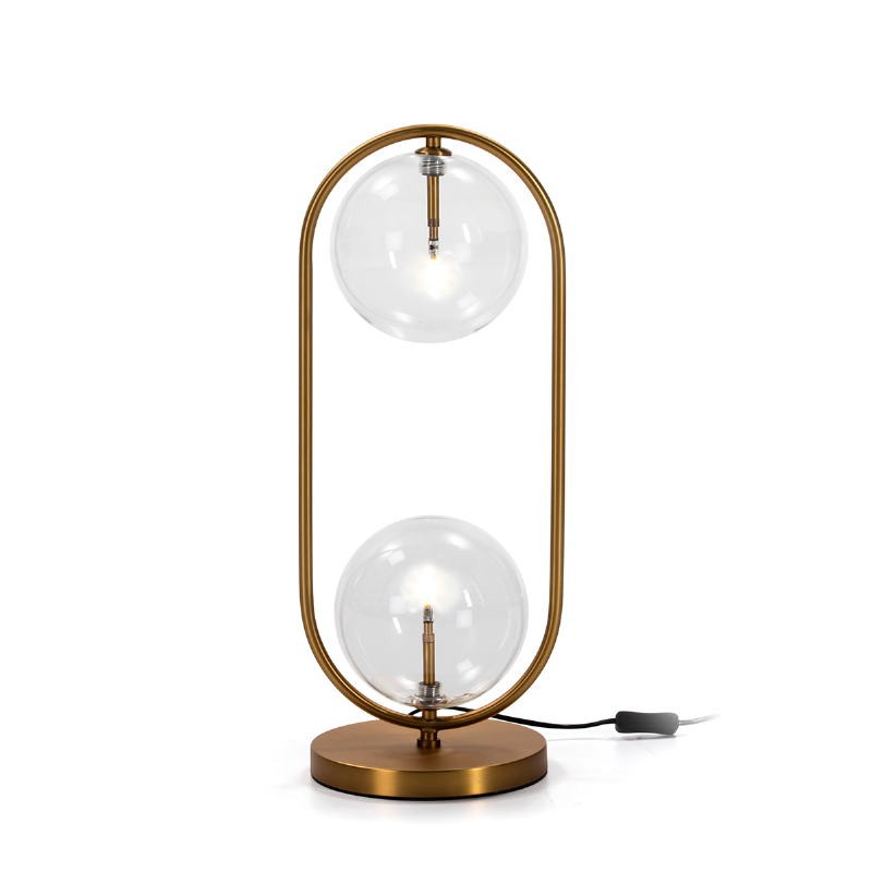 Table Lamp 25X22X60 Glass Metal Golden - image 50772
