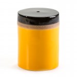 Stool 33X33X43 Ceramic Yellow Cream Black