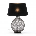 Table Lamp Without Lampshade 30X30X41 Glass Metal Black