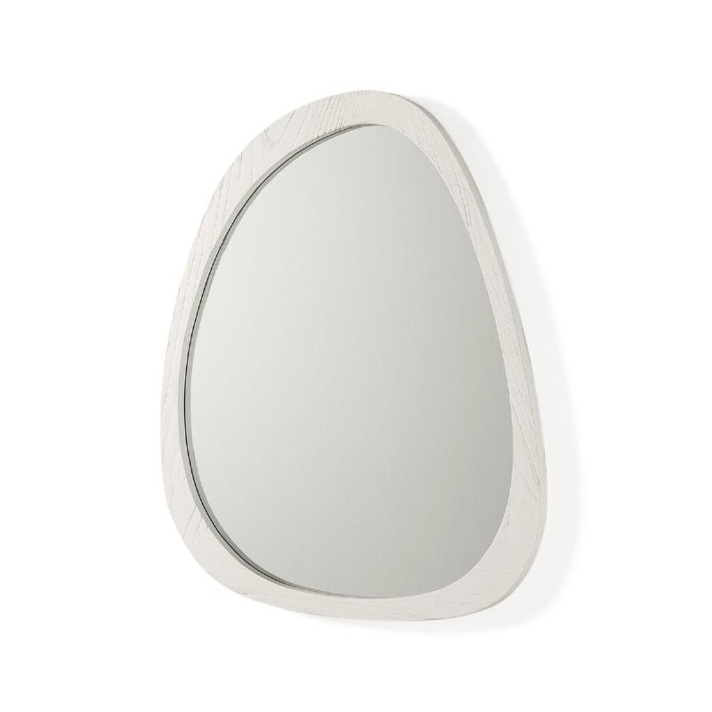 Specchio 81X3X62 Vetro Legno Bianco