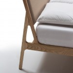 Bed 157X205X97 Ash Wood Linen Beige