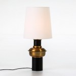 Table Lamp Without Lampshade 20X41 Metal Black Golden