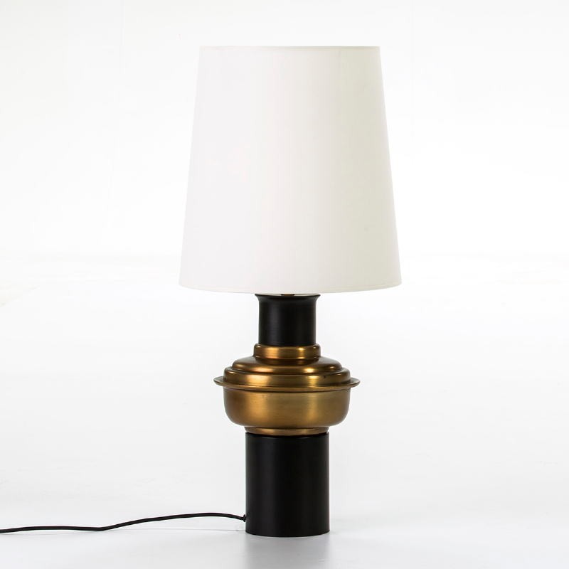 Table Lamp Without Lampshade 20X41 Metal Black Golden - image 51240