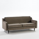 Sofa 3 Sitzer 201X91X88 Cm Brauner Stoff