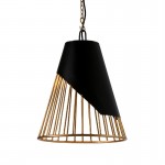 Hanging Lamp 40X40X53 Metal Golden Black