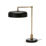 Table Lamp 18X44X53 Marble Black Metal Black Golden