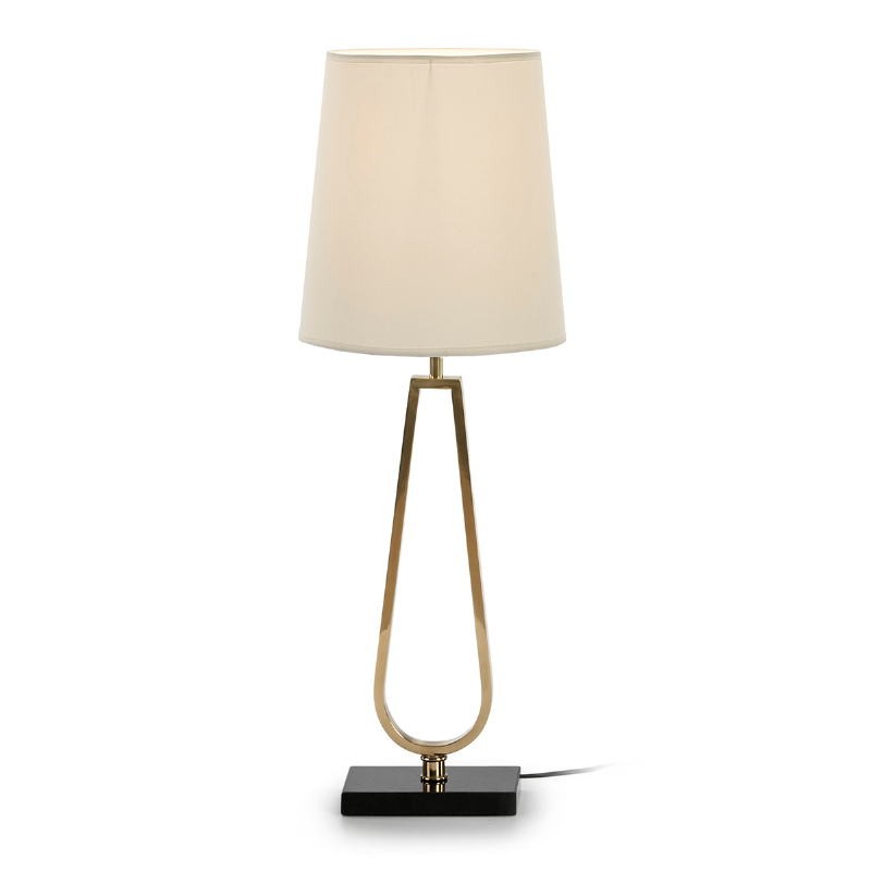Table Lamp Without Lampshade 20X13X60 Metal Golden Stone Black - image 51656
