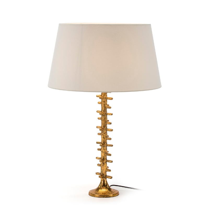 Lampe de Table sans abat-jour 14x14x49 Métal Doré - image 51710