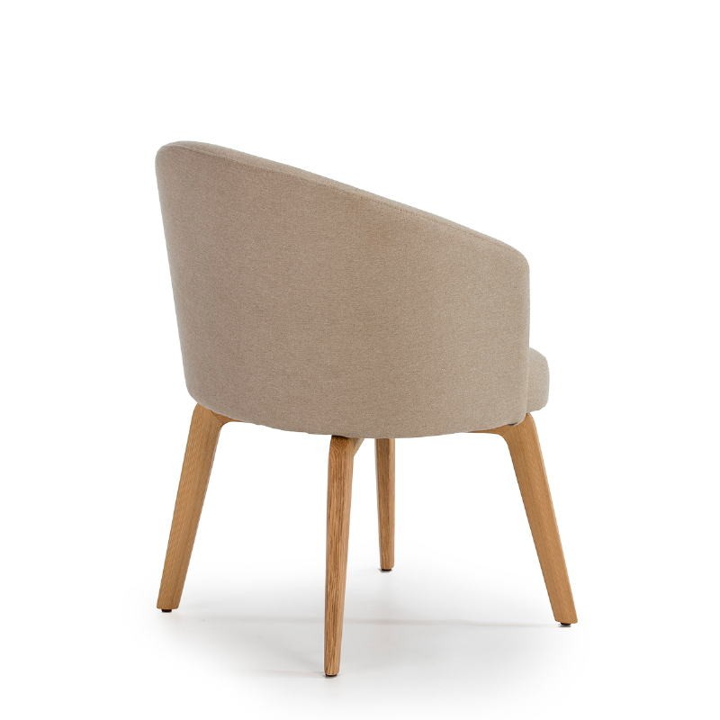 Chair 61X59X78 Wood Natural Fabric Beige - image 51829