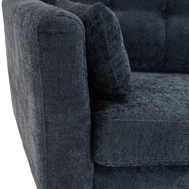 3-Seater Straight Sofa 216X90X85 Fabric Blue - image 52216