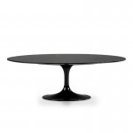 Table basse 120x60x42 cm Marbre Noir Fibre de verre Noir