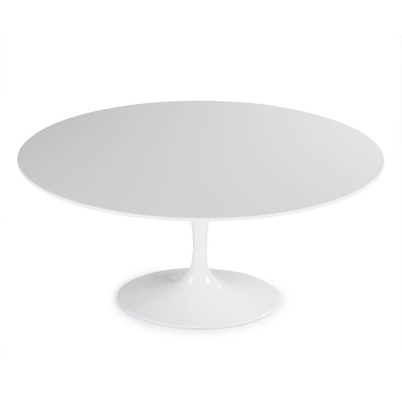 Dining Room Table 150X120X75 Mdf White Aluminium White - image 52230
