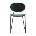 Chair 42X51X78 Metal Black Abs Black Velvet Green