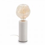 Table Lamp 8X8X18 Marble White