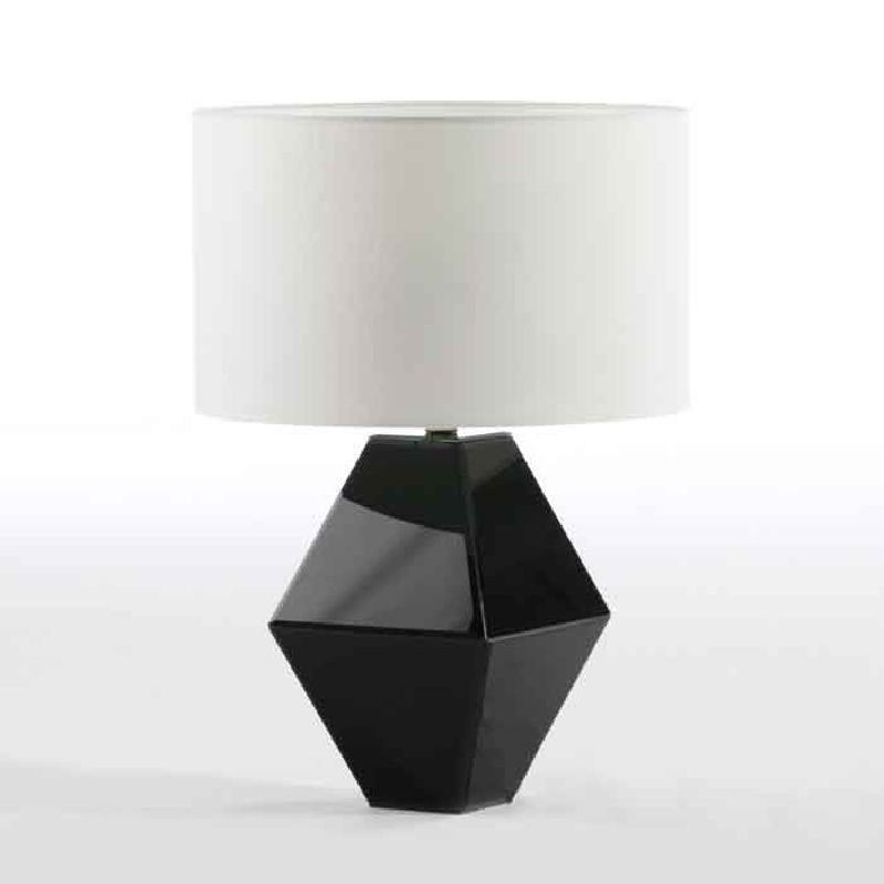 Lampe de Table sans abat-jour 21x21x37 Verre Noir - image 52446