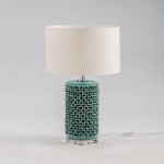 Lampe de Table sans abat-jour 17x17x45 Céramique Vert