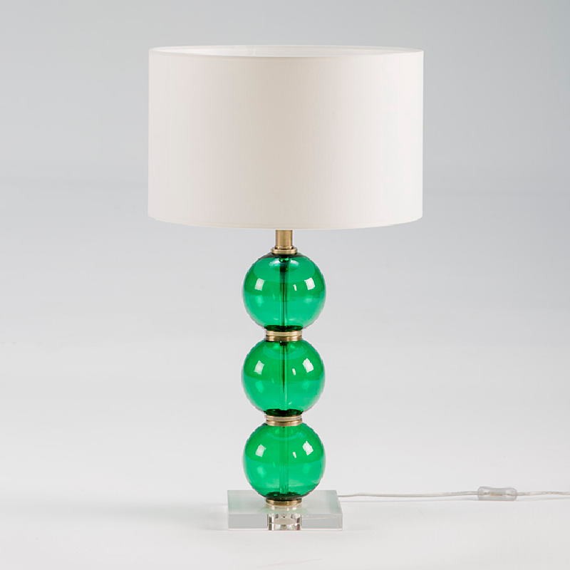 Table Lamp Without Lampshade 17X17X50 Glass Green