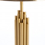 Lampe de Table avec abat-jour 38x38x70 Métal Doré