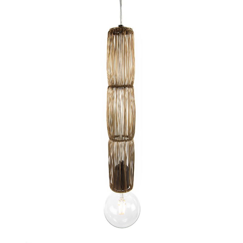 Hanging Lamp 6X6X40 Wire Golden - image 52556