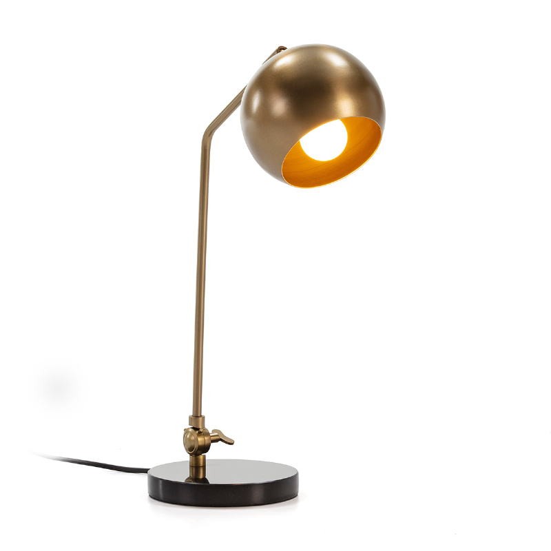 Lámpara De Sobremesa 23X15X46 Granito Metal Dorado - image 52559