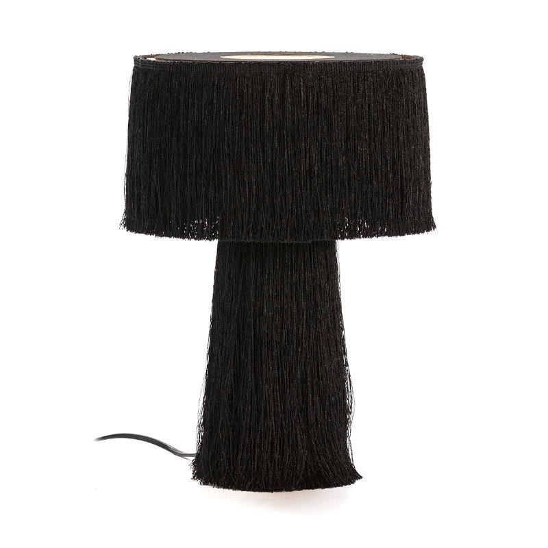 Lampe de Table avec abat-jour 25x25x38 Toile Noir Modèle 2 - image 52601