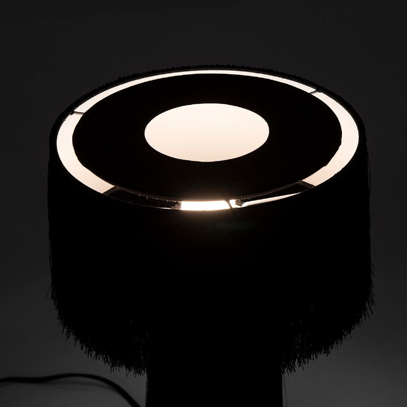 Lámpara De Sobremesa Con Pantalla 25X25X38 Tela Negro Modelo 2 - image 52602