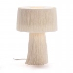 Lampe de Table avec abat-jour 25x25x38 Toile Blanc
