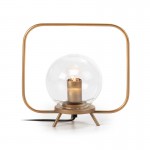 Table Lamp 29X15X28 Glass Metal Golden