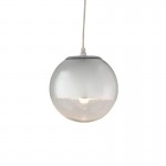 Hanging Lamp 20X20X20 Glass Metal Silver
