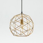 Hanging Lamp With Lampshade 32X30 Metal Golden