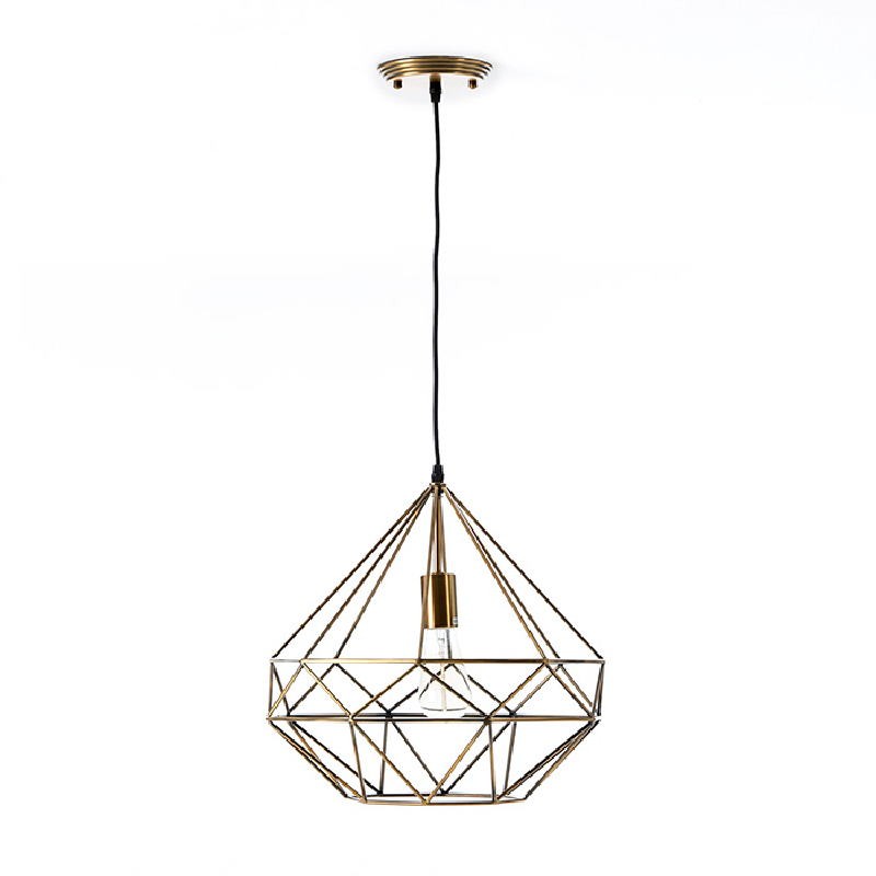 Hanging Lamp With Lampshade 40X37 Metal Golden