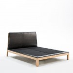 Bed 161X202X101 Wood P.Leather Black