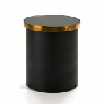 Auxiliary Table 43X43X51 Glass Metal Golden Black