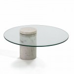 Coffee Table 76X32 Glass Marble White